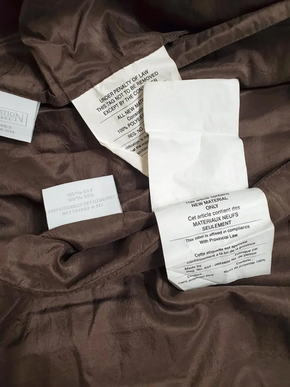 Restoration Hardware Lot of 2 Channeled Silk Standard Shams 20x28 Bedding Brown